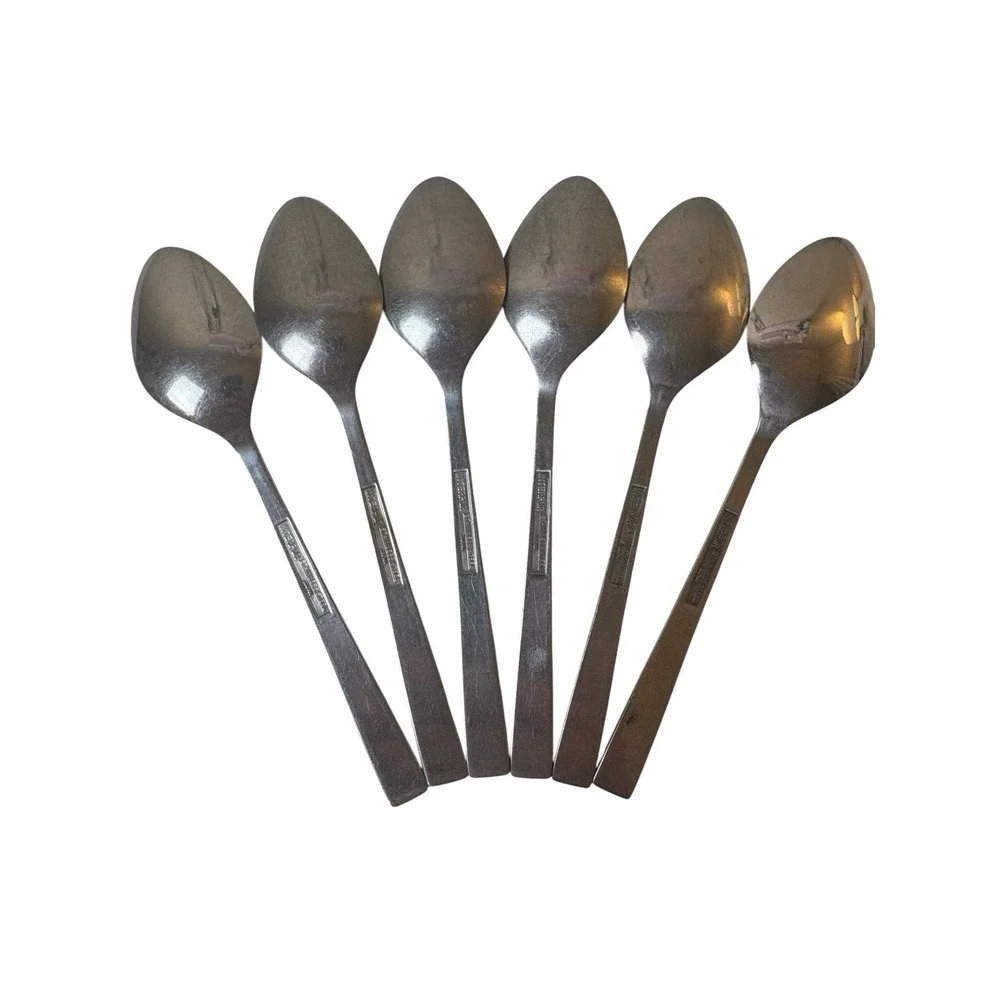 Interpur Japan Stainless Steel Flatware Cortina Set of 6 Teaspoons MCM